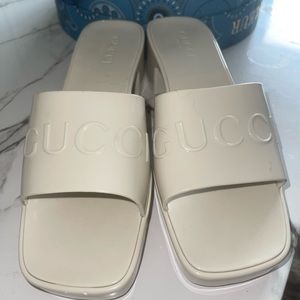 Gucci rubber heel sandals